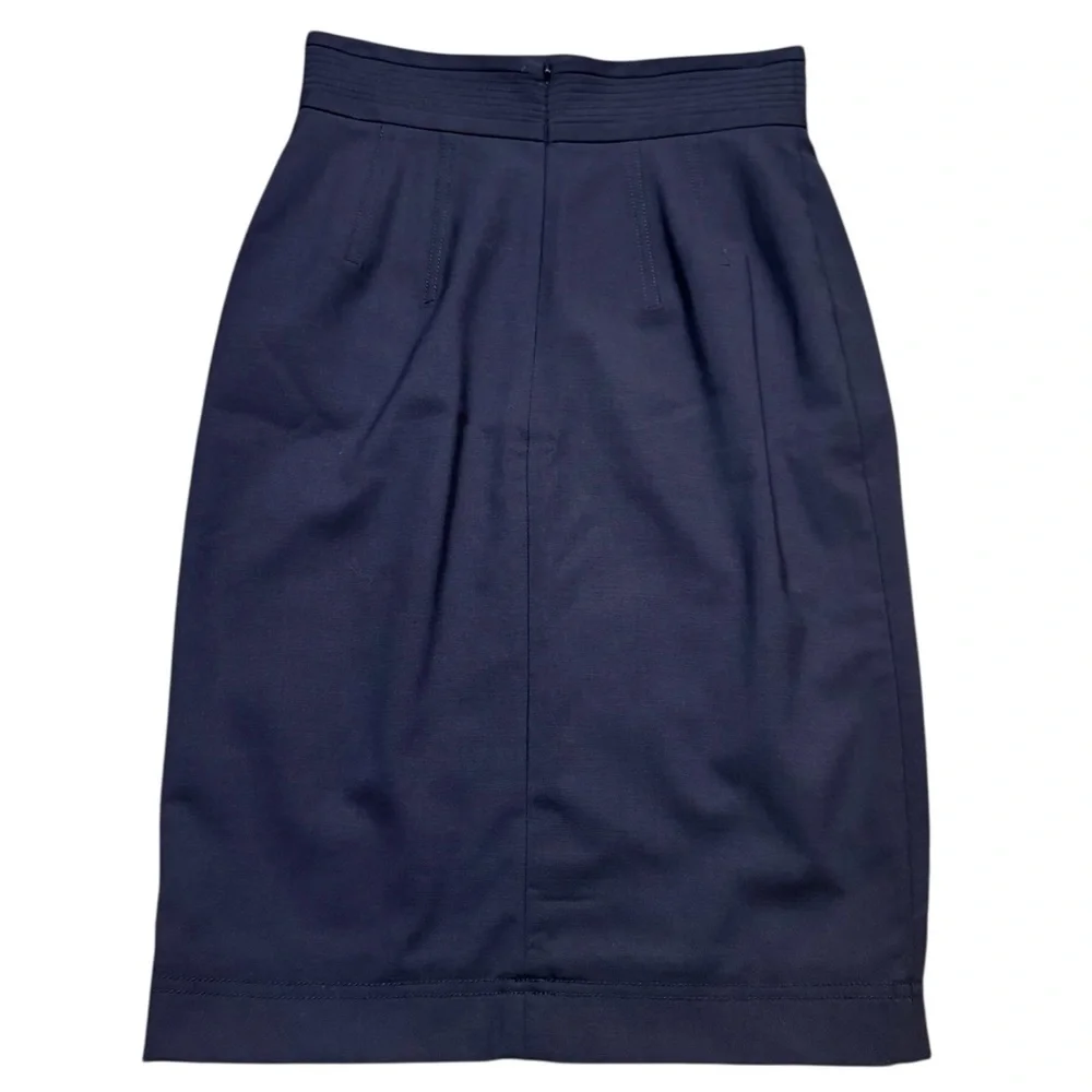 💙 Z Spoke by Zac Posen Virgin Wool Navy Blue Pencil Skirt Women’s 2 ✨👗‎